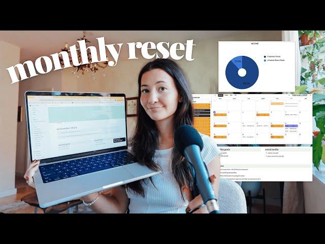 February Monthly Reset: goal setting, workout plan, financial planning and content planning