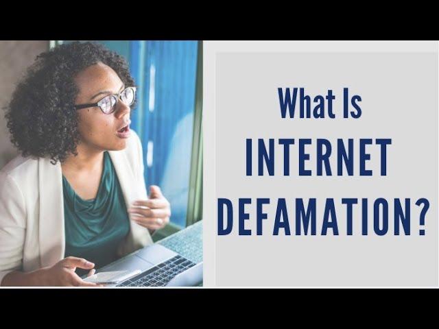 What Is Internet Defamation? | Sameer Somal, Blue Ocean Global Technology