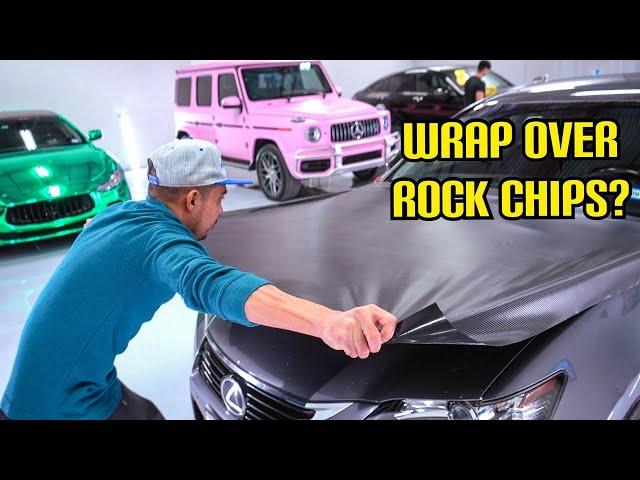 Can You Wrap Over Rock Chips? Lets See ! Carbon Fiber Car Wrap 