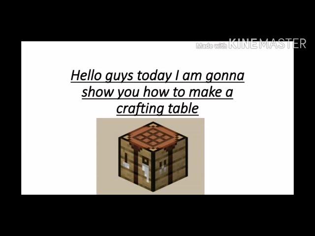 How to make crafting table in minecraft