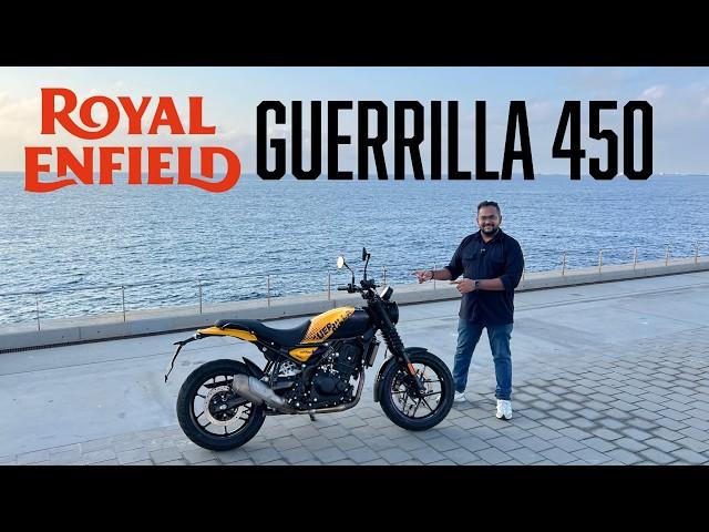 Royal Enfield Guerrilla 450 Walkaround - Launched at ₹ 2,39,000/- | MotorBeam