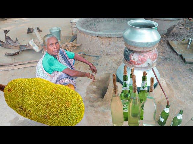 Jackfruit Wine | Jackfruit Alcoholic Home made Wine | Grandmother Making at Home.........