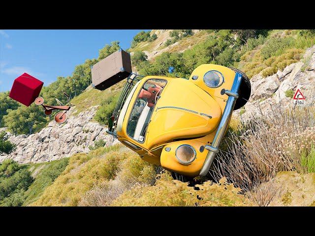 Cars vs Cliff Roads #72 - BeamNG DRIVE | SmashChan