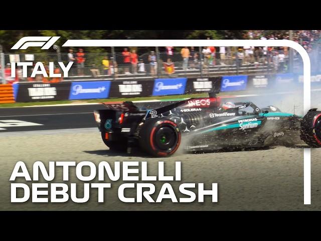 Kimi Antonelli Crashes On FP1 Debut | 2024 Italian Grand Prix