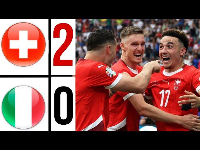 SWISS 2-0 ITALY EURO 2024 | switzerland vs italy  Extended HIGHLIGHTS & GIALS