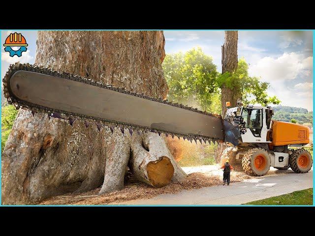 Extreme Dangerous Fastest Big Chainsaw Cutting Tree Machines | Biggest Heavy Equipment Machines