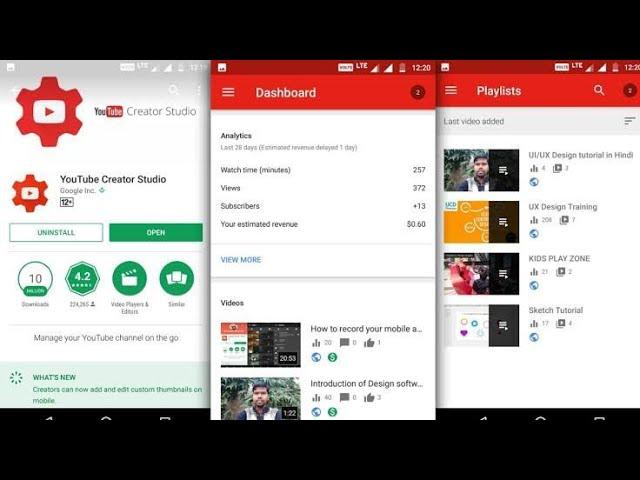 Manage Youtube Channel with your phone!