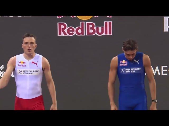 10.37! MONDO DUPLANTIS BEATS KARSTEN WARHOLM 100M RACE VIDEO | ZURICH DIAMOND LEAGUE EXHIBITION