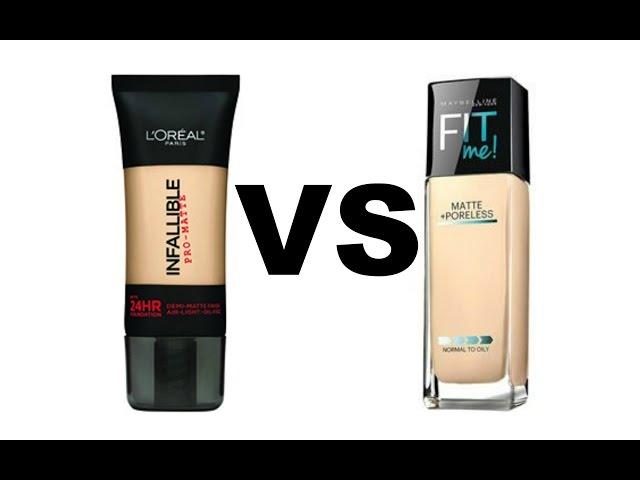 Loreal Infallible Pro VS Maybelline Fit Me - Drugstore Battle Matte Foundations