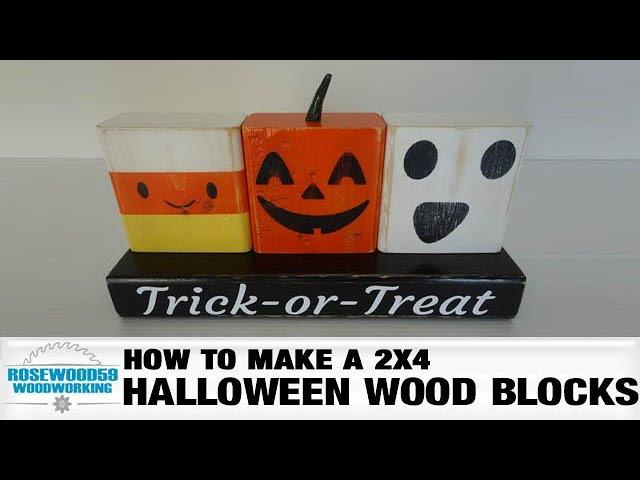 How To Make A 2x4 Halloween Wood Blocks