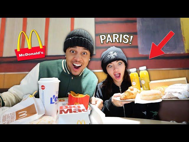 AMERICANS TRY FRENCH MCDONALD'S IN PARIS!  *RARE MENU ITEMS*