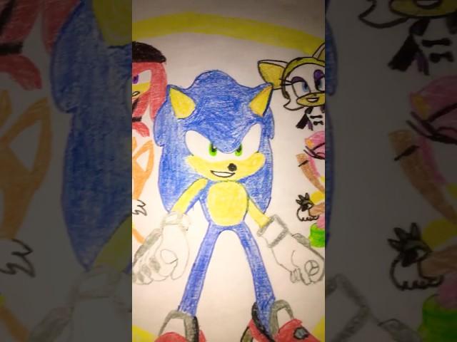 Color pencil Sonic prime poster #sonicprime ￼
