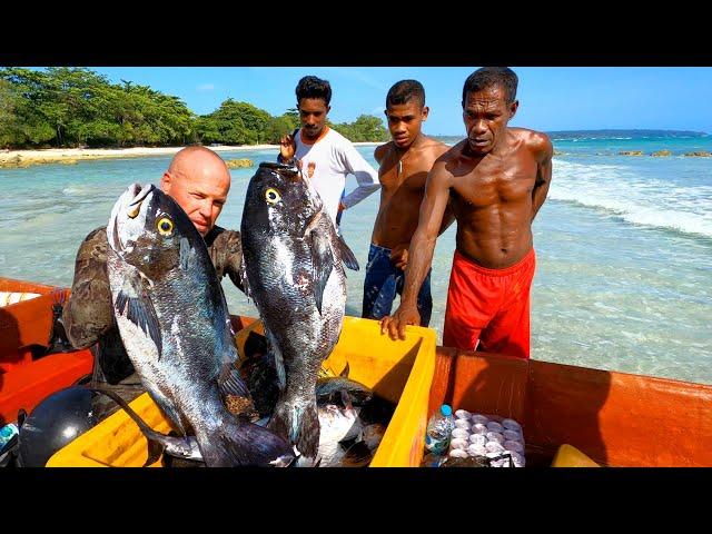 INDO TALES - EPISODE 18 Spearfishing on a new pinnacle and cooking fish