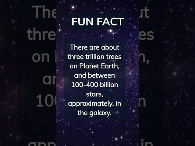 Are There More Trees On Earth Or Stars In The Milky Way Galaxy? #shorts
