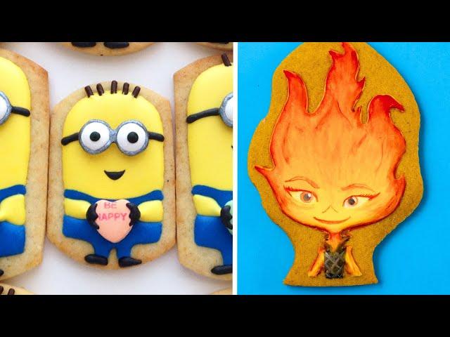 Fictional Characters Cookies Decorated With Royal Icing! Satisfying Cookie Decorating