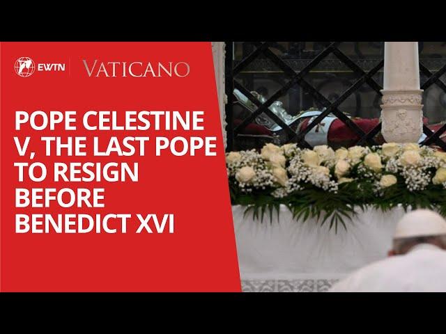 Pope Celestine V, the last pope to resign before Benedict XVI