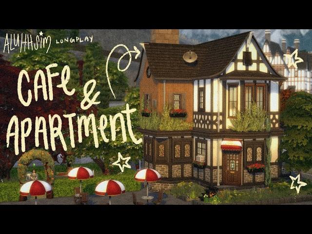 how to build cozy cafe & apartment in the sims!  the sims 4 longplay with commentary