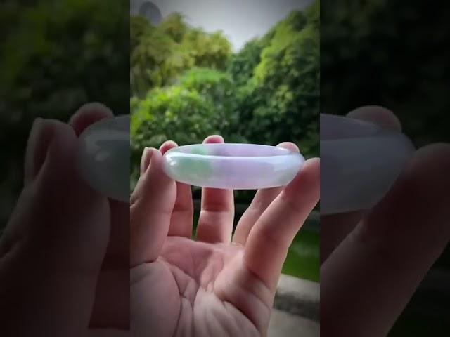 翡翠手镯：小姐姐定制的春带彩翡翠手镯起货欣赏（2）#翡翠 #翡翠手镯 #翡翠直播 #shorts