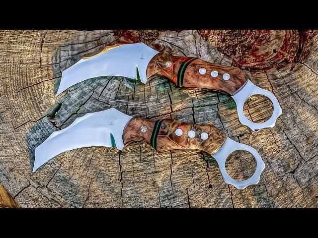 Making 2 VULTURE KARAMBIT Knives Part 1