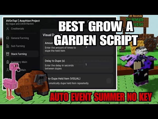 Grow a Garden Script GUI Pastebin | AUTO EVENT SUMMER DUPE SEED PET SPAWNER *NO KEY*