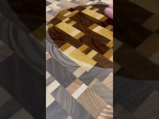 End grain cutting board oiling #woodwork #woodworking #endgraincuttingboard #endgrain