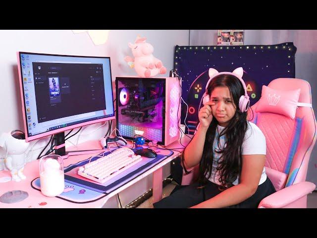 مفاجأة شفا بسيت اب قيمنق وردي مؤثر!! cute pink gaming setup for shfa