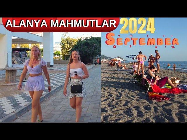 Alanya Mahmutlar street & beach 2024 september / alanya antalya turkey travel turkey holiday 4k