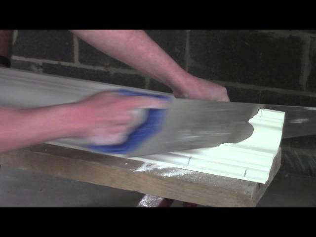 Plaster Coving Installation - How To Cut An Internal Mitre Part 2