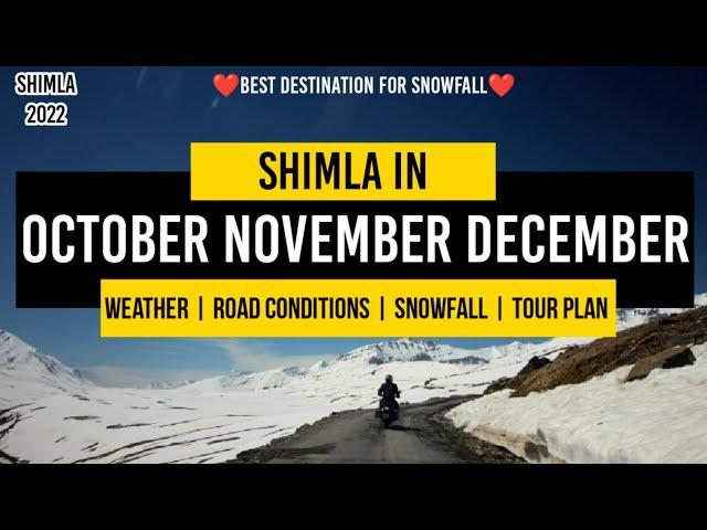 Shimla in October november december / snowfall in shimla / weather / snow / kufri