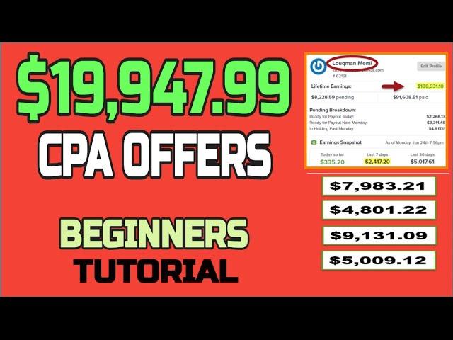 How To Promote CPA Offers Without A Website  |  CPA Marketing For Beginners