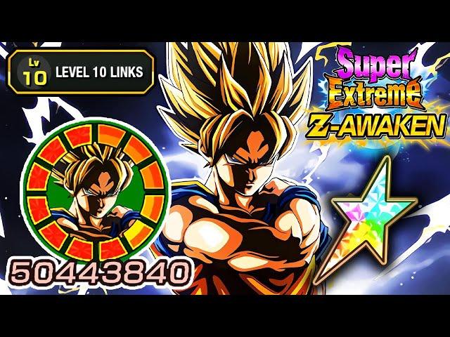 100% SUPER EZA TEQ LR SSJ GOKU LEVEL 10 LINKS SHOWCASE!!! Dragon Ball Z Dokkan Battle