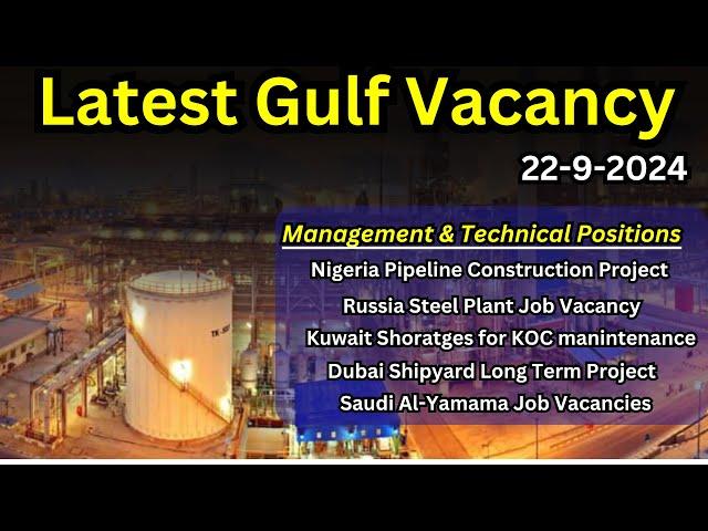 Latest Gulf Vacancy for Management & Technical Positions | Gulf Insights