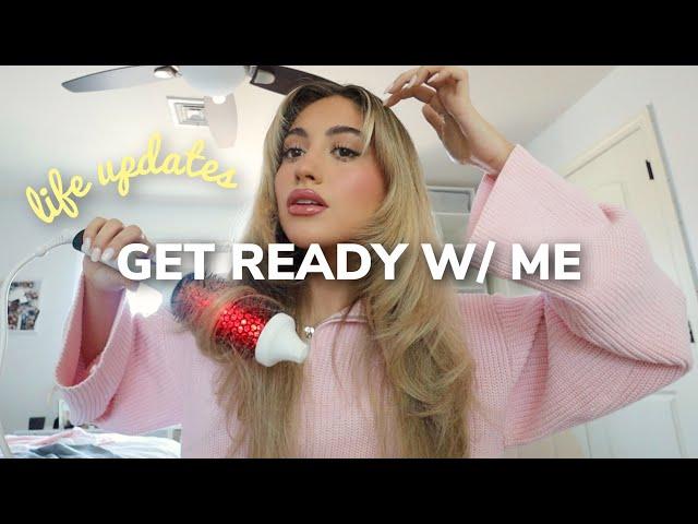 CHIT-CHAT GRWM  recovery update, mini haul & doing my hair!