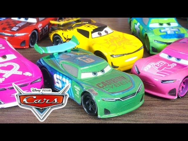 Disney Cars Carbon Cyber Next Gen Piston Cup Racer and Racers Collection