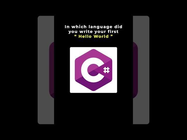 Which programming language did you write your first code in? #code #programming #program