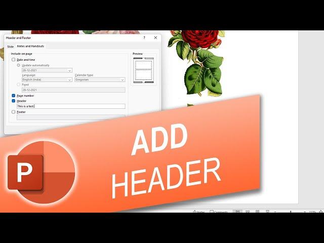 How to Add Header in PowerPoint