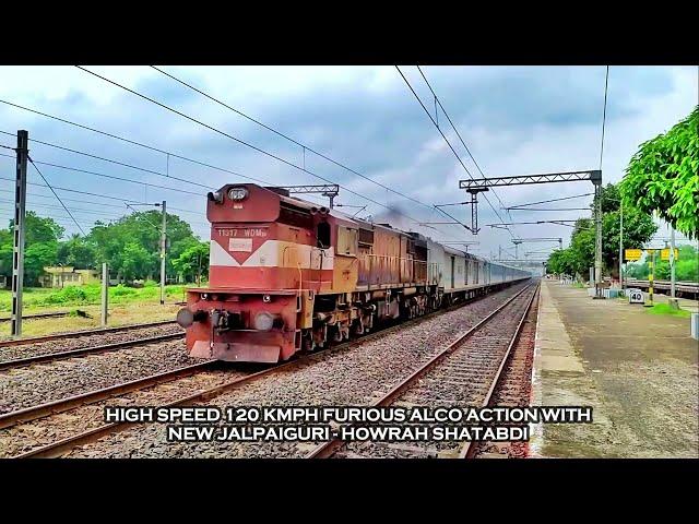 Very Aggressive 120 kmph WDM3D NJP SHATABDI attacks Chandanpur - INDIAN RAILWAYS