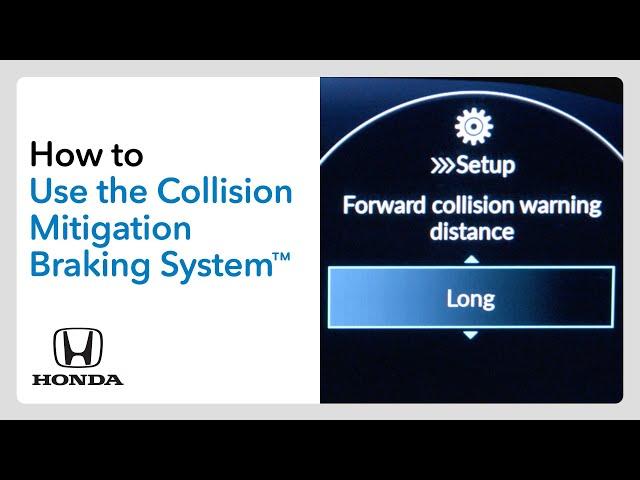 How to Use the Collision Mitigation Braking System™ (CMBS™)