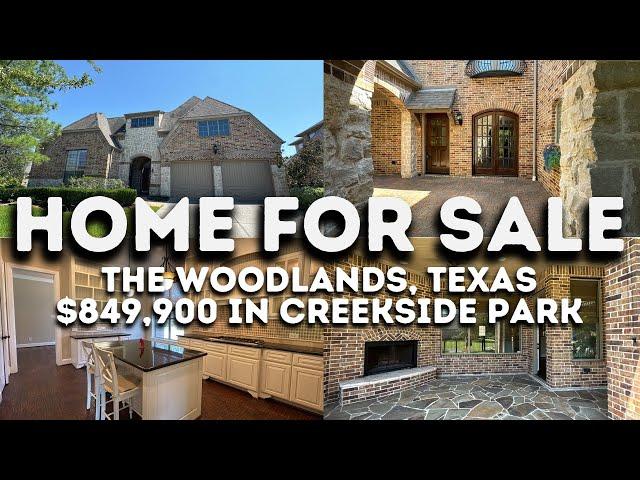 $849,900 TWO-STORY HOME FOR SALE IN THE WOODLANDS, TEXAS IN THE VILLAGE OF CREEKSIDE PARK