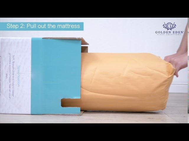 Unboxing Golden Eden Mattress in a Box