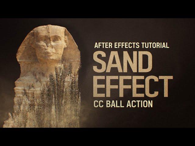 After Effects Sand Effect CC Ball Action Tutorial l 모래 효과 (Include project files)