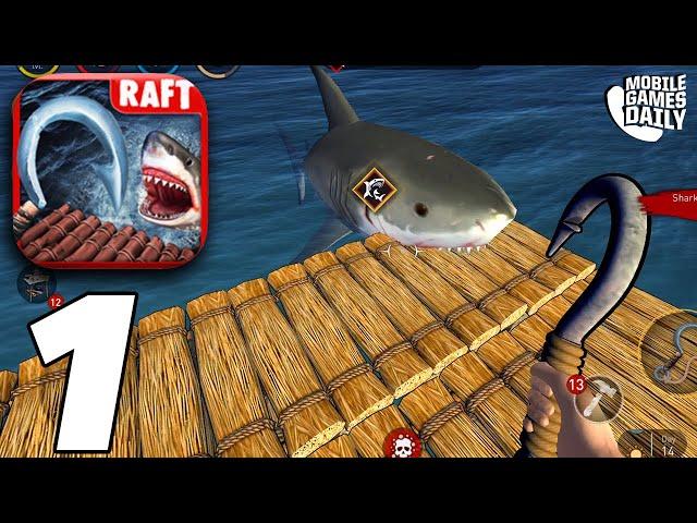 RAFT SURVIVAL OCEAN NOMAD - Building A Shelter - Gameplay Walkthrough Part 1 (iOS, Android)