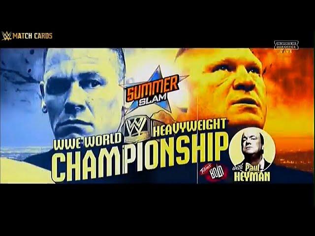 WWE SummerSlam 2014 Official And Full Match Card