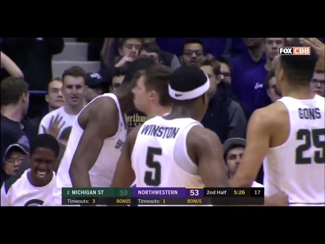 2/17/2018  Michigan State 65  Northwestern 60