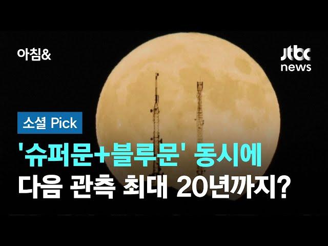 '슈퍼문+블루문' 동시에…다음 관측 최대 20년까지? #소셜픽 / JTBC 아침&