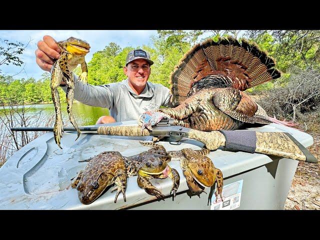 Road Trippin Across the South, Hunting, Fishing and Exploring! (Giant Bull Frog Catch & Cook)