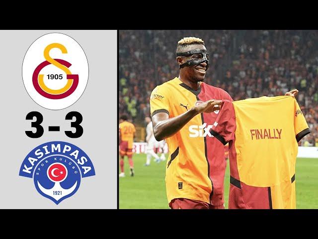 Galatasaray Gs - Kasımpaşa 3-3 maç özeti ve golleri 2024