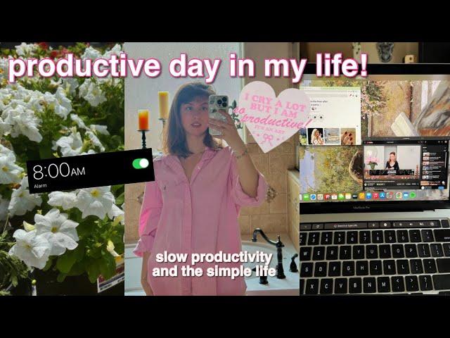 8am PRODUCTIVE day in my life | living the simple life, summer routine, books and writing️