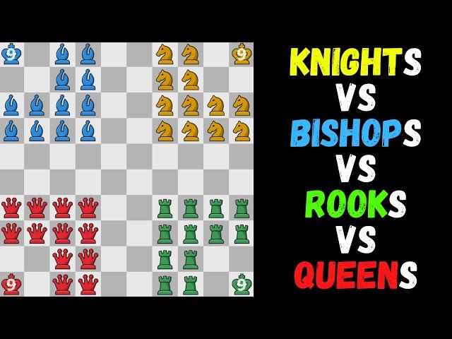 Knights VS Bishops VS Rooks VS Queens | Fairy Chess