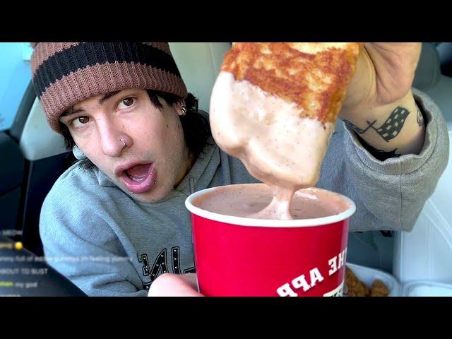Raising Cane's HUGE Sauce Cup Dipping! (Full Stream)